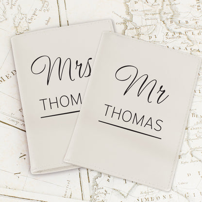 Personalised Couples Cream Passport Holders - image 3