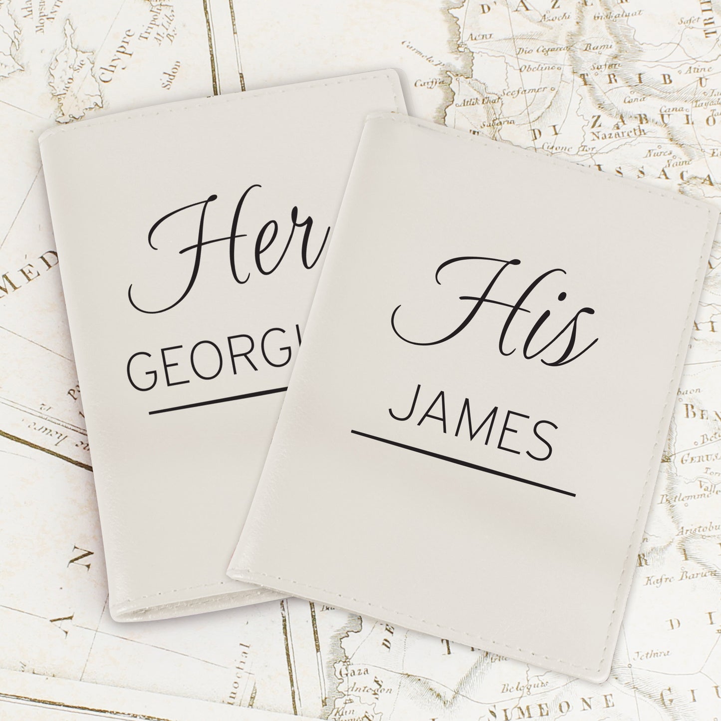 Personalised Couples Cream Passport Holders - image 4