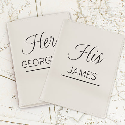 Personalised Couples Cream Passport Holders - image 4