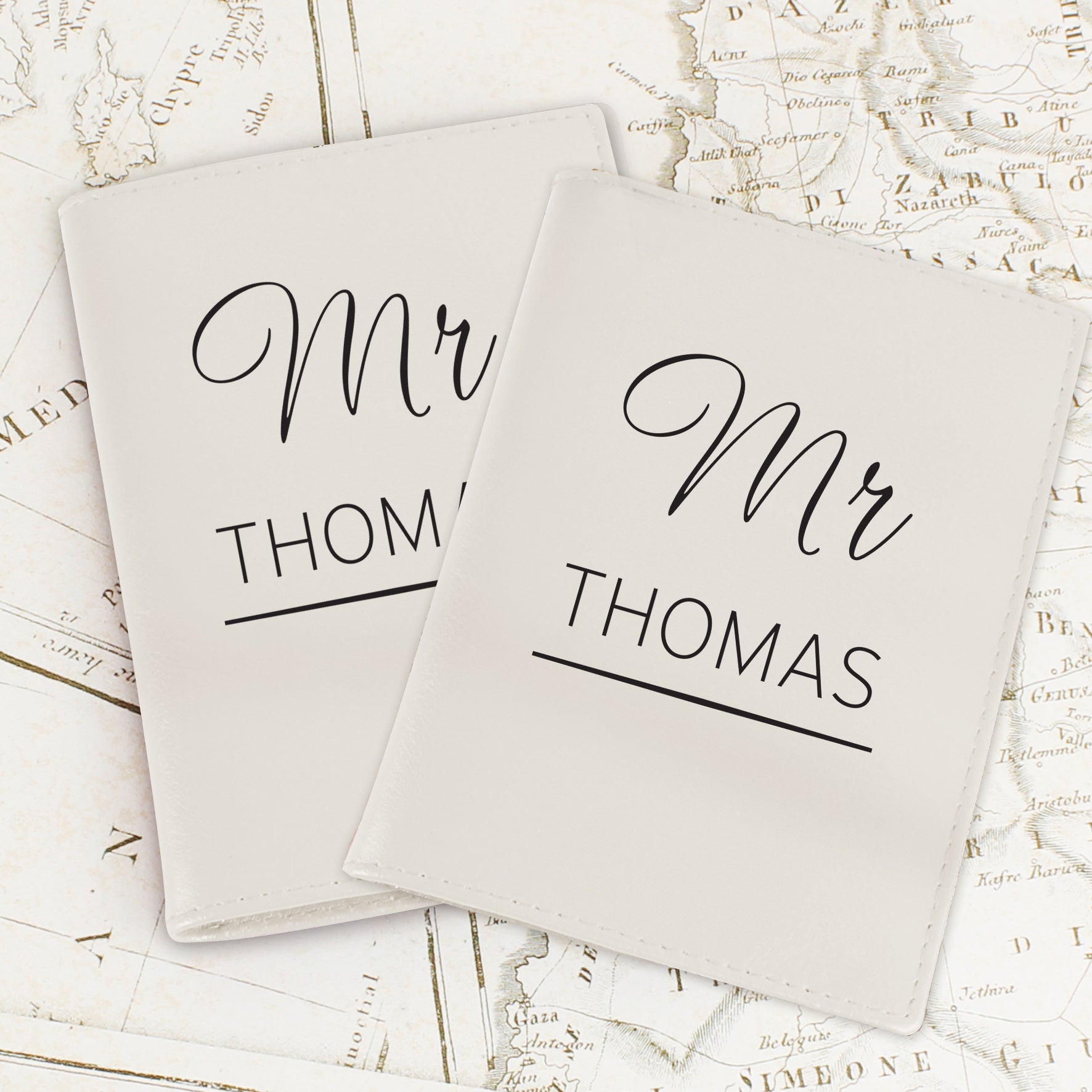 Personalised Couples Cream Passport Holders - image 5