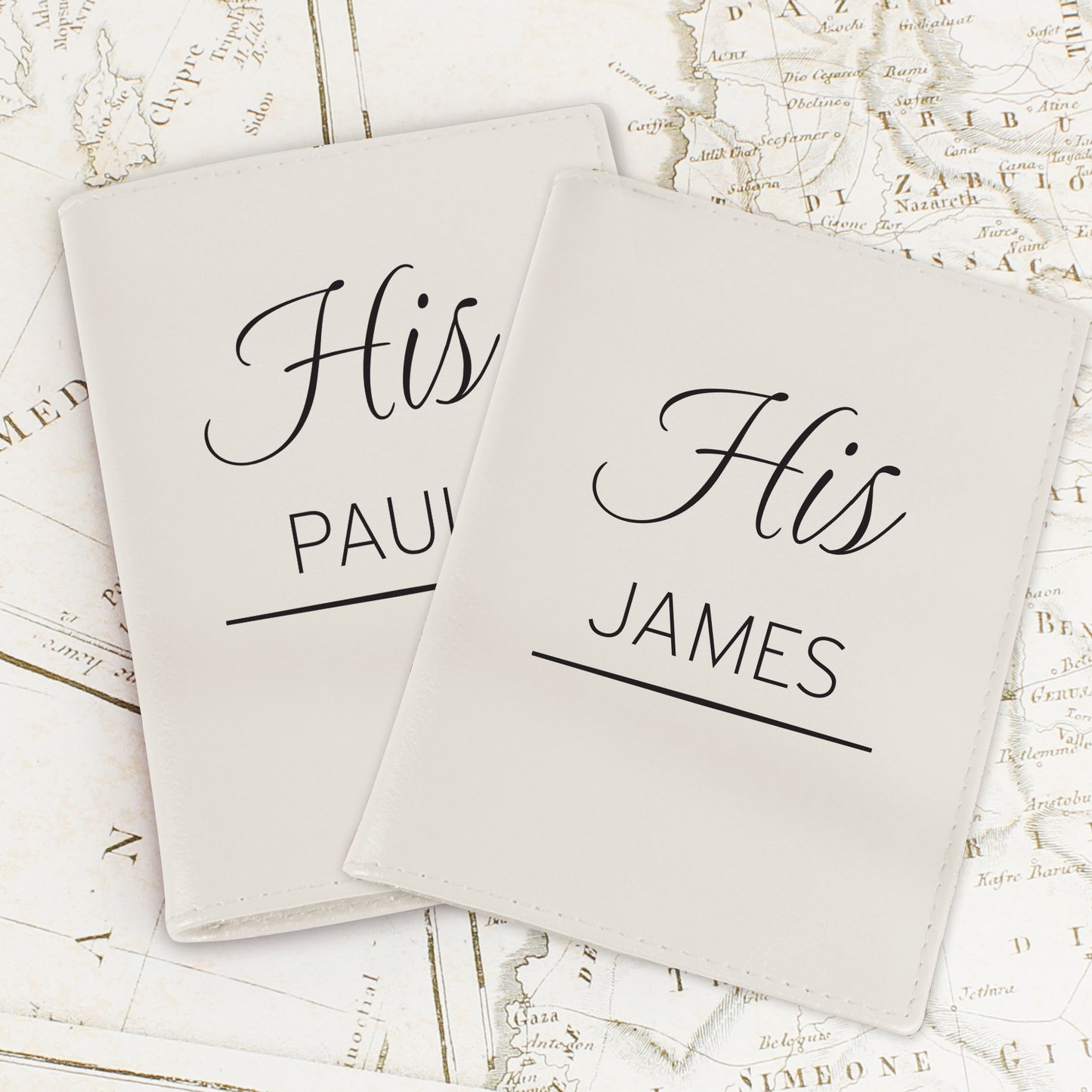 Personalised Couples Cream Passport Holders - image 6
