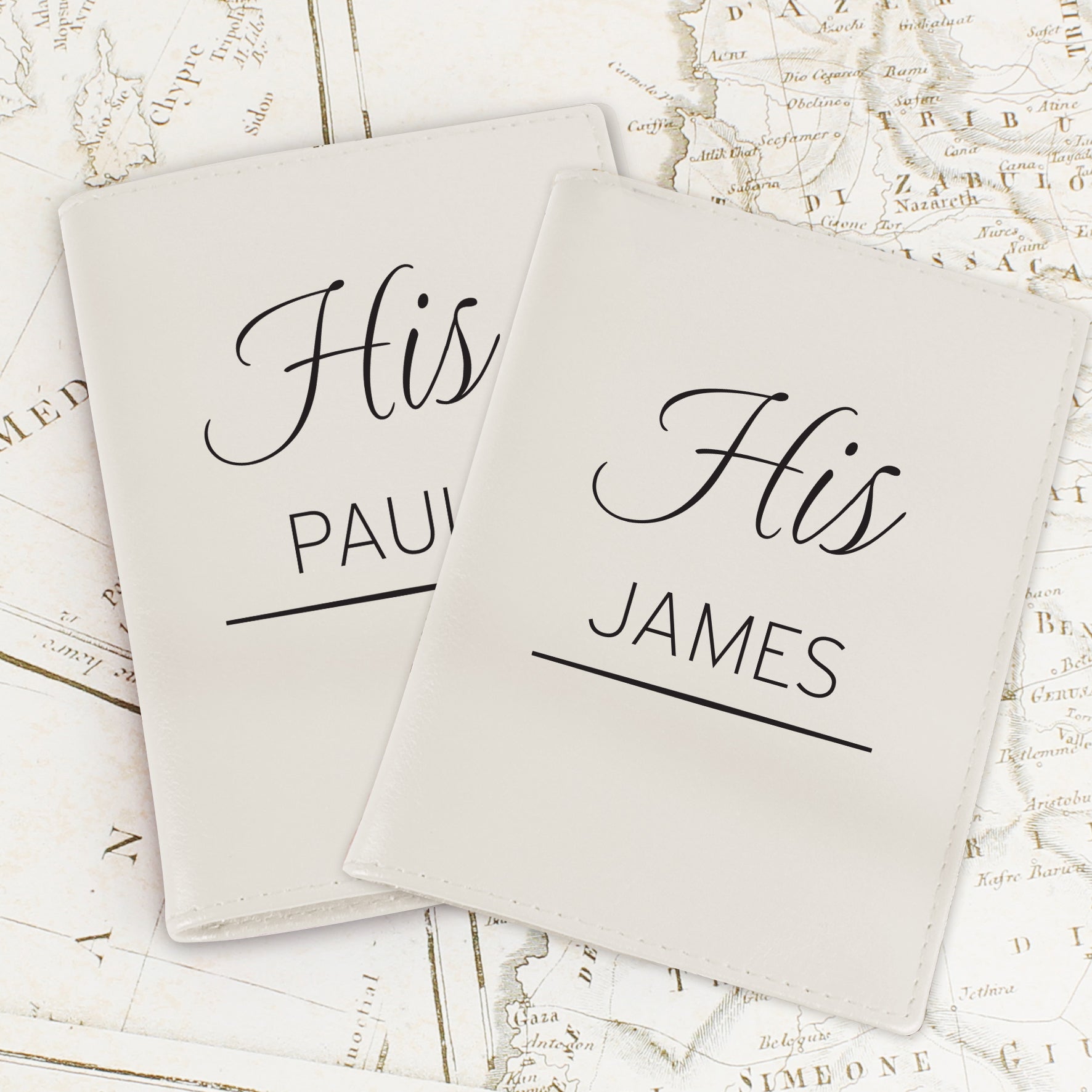 Personalised Couples Cream Passport Holders - image 6