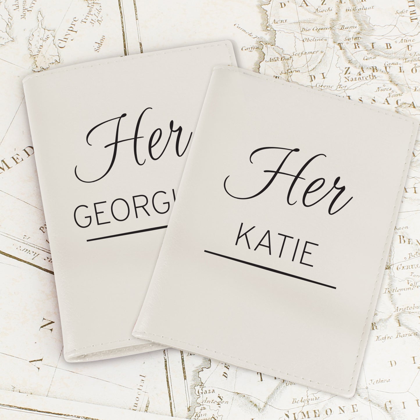 Personalised Couples Cream Passport Holders - image 7