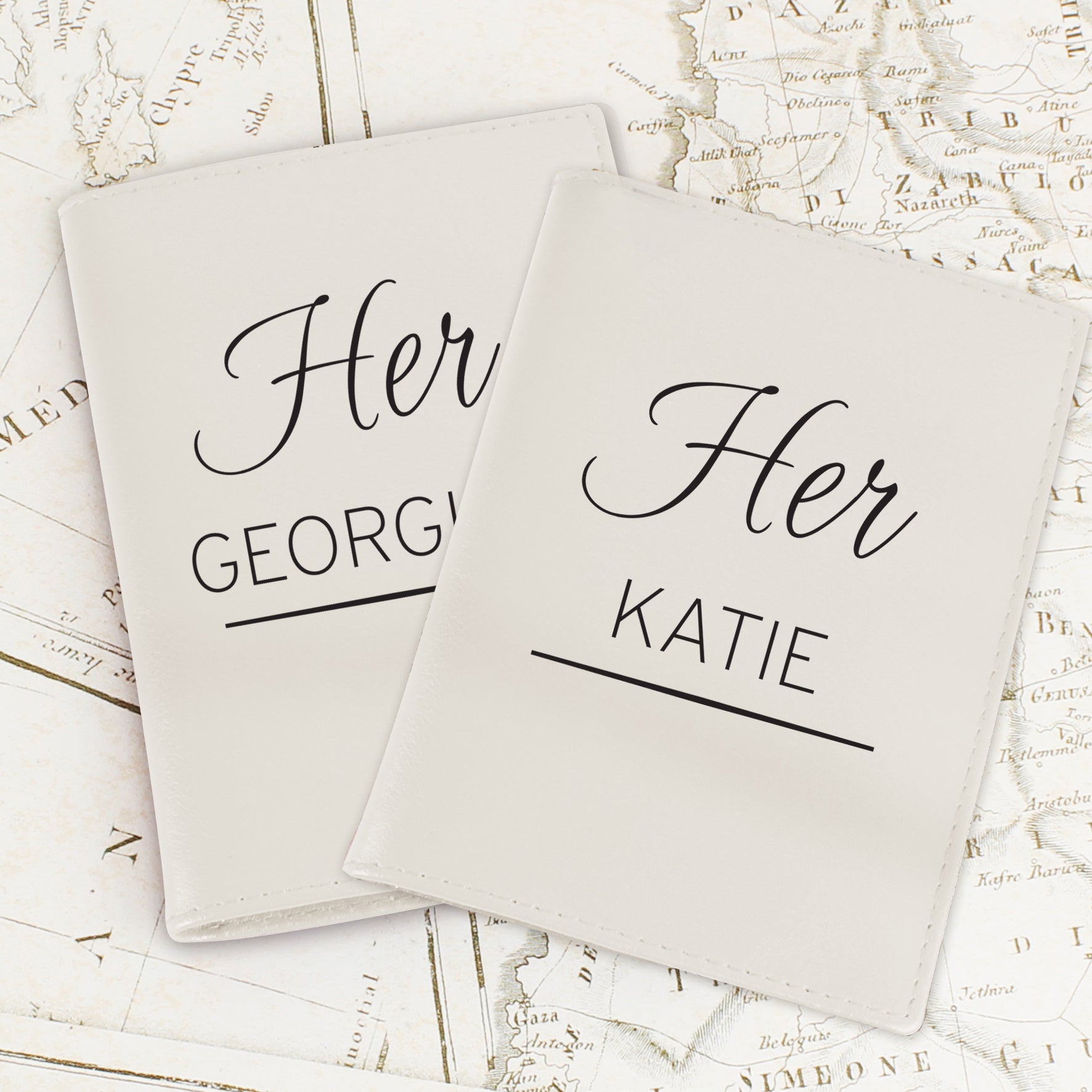 Personalised Couples Cream Passport Holders - image 7