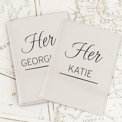 Personalised Couples Cream Passport Holders - image 7