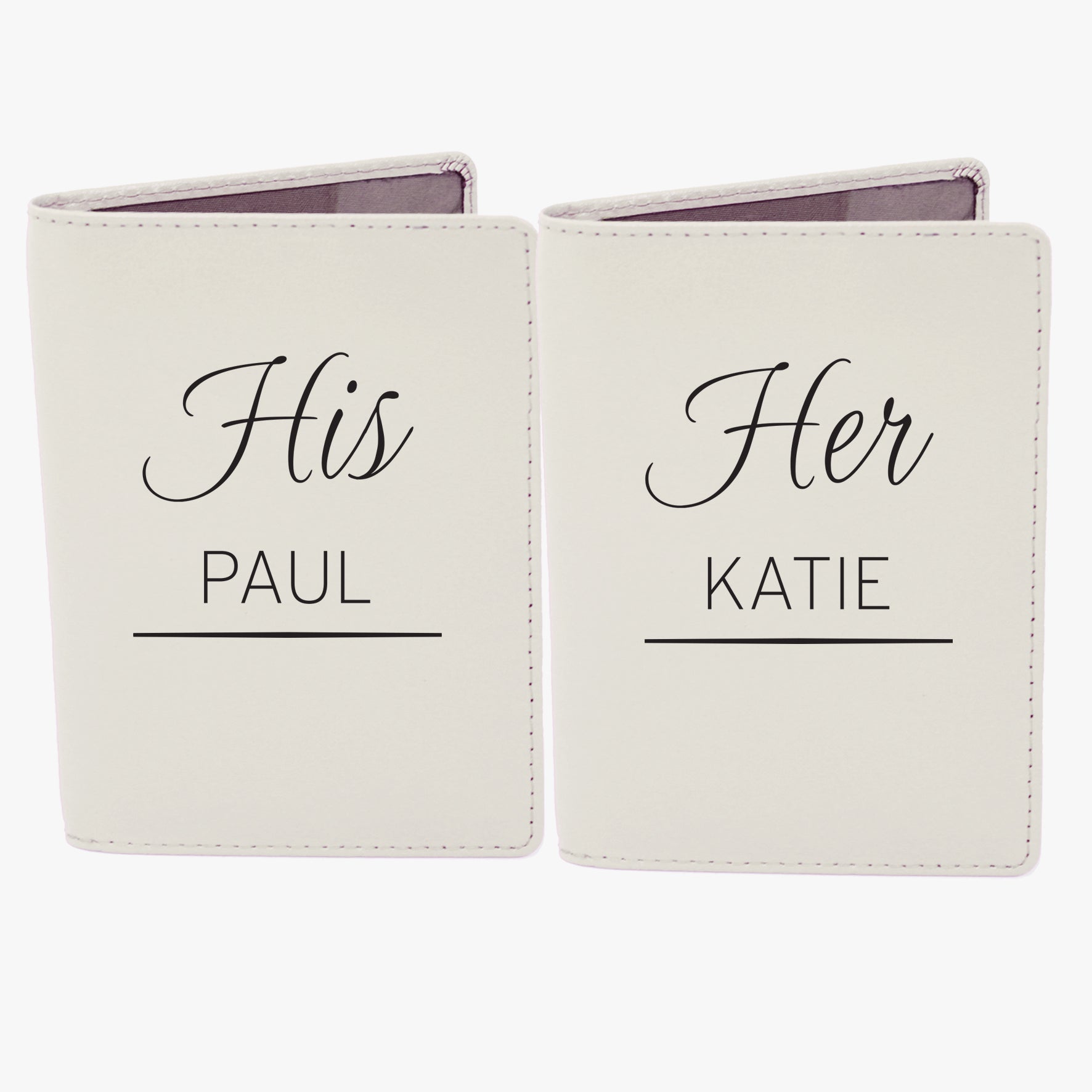 Personalised Couples Cream Passport Holders - image 8