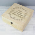 Personalised Floral Wreath Large Wooden Keepsake Box from Heartfelt Gifts