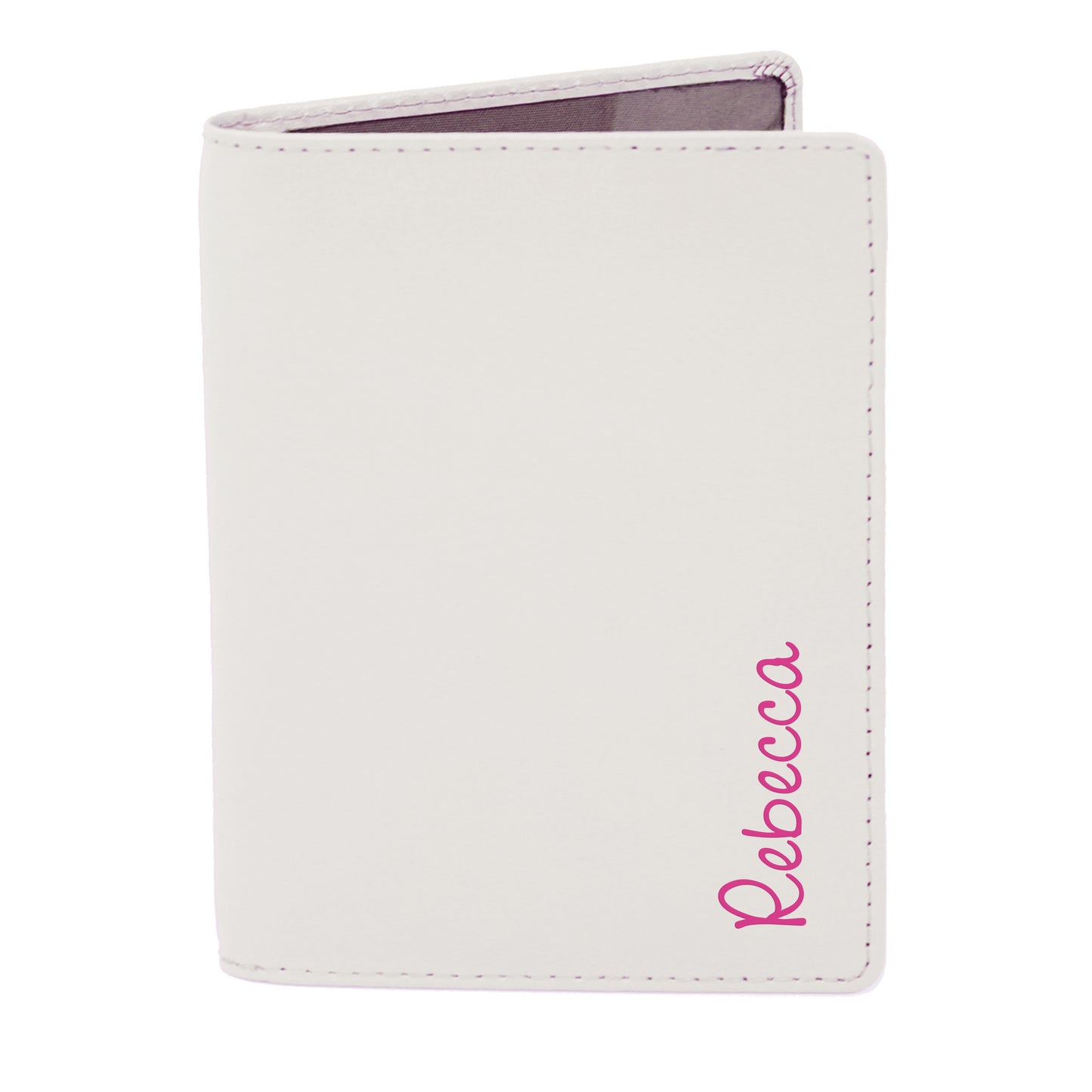 Personalised Pink Name Cream Passport Holder - image 2