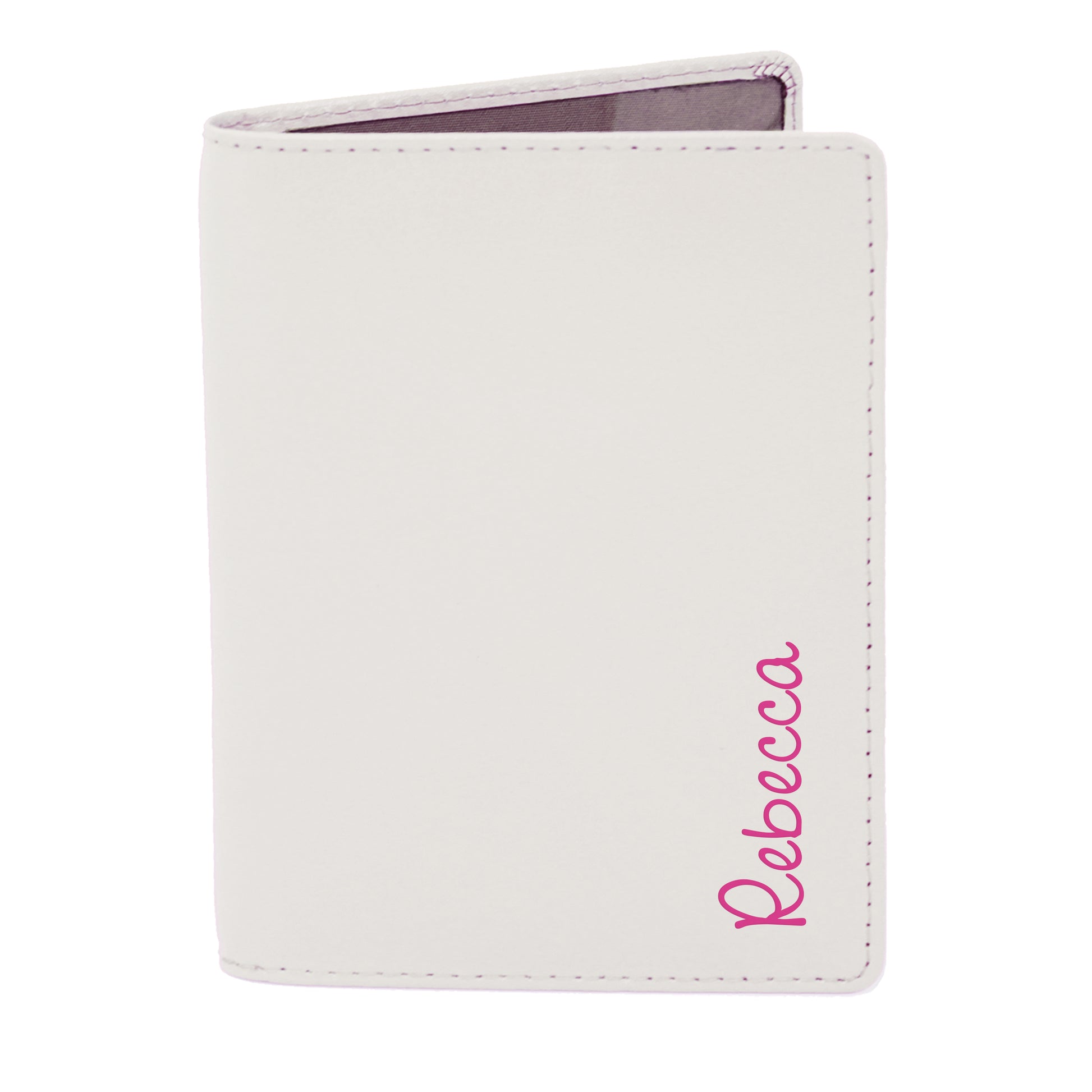 Personalised Pink Name Cream Passport Holder - image 2