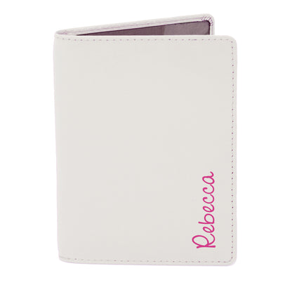 Personalised Pink Name Cream Passport Holder - image 2