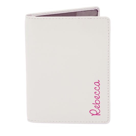 Personalised Pink Name Cream Passport Holder - image 2