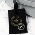 Personalised Stamped Black Luggage Tag from Heartfelt Gifts