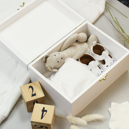 Personalised Teddy & Balloons White Wooden Keepsake Box - image 7