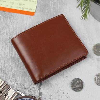 Personalised Free Text Tan Leather Wallet - image 6
