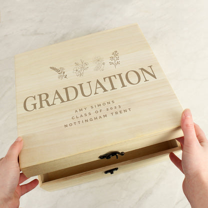 Personalised Engraved Floral Wooden Keepsake Box - image 9
