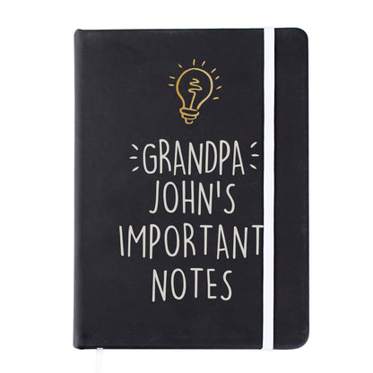 Personalised Light Bulb Black Hardback Notebook - image 5
