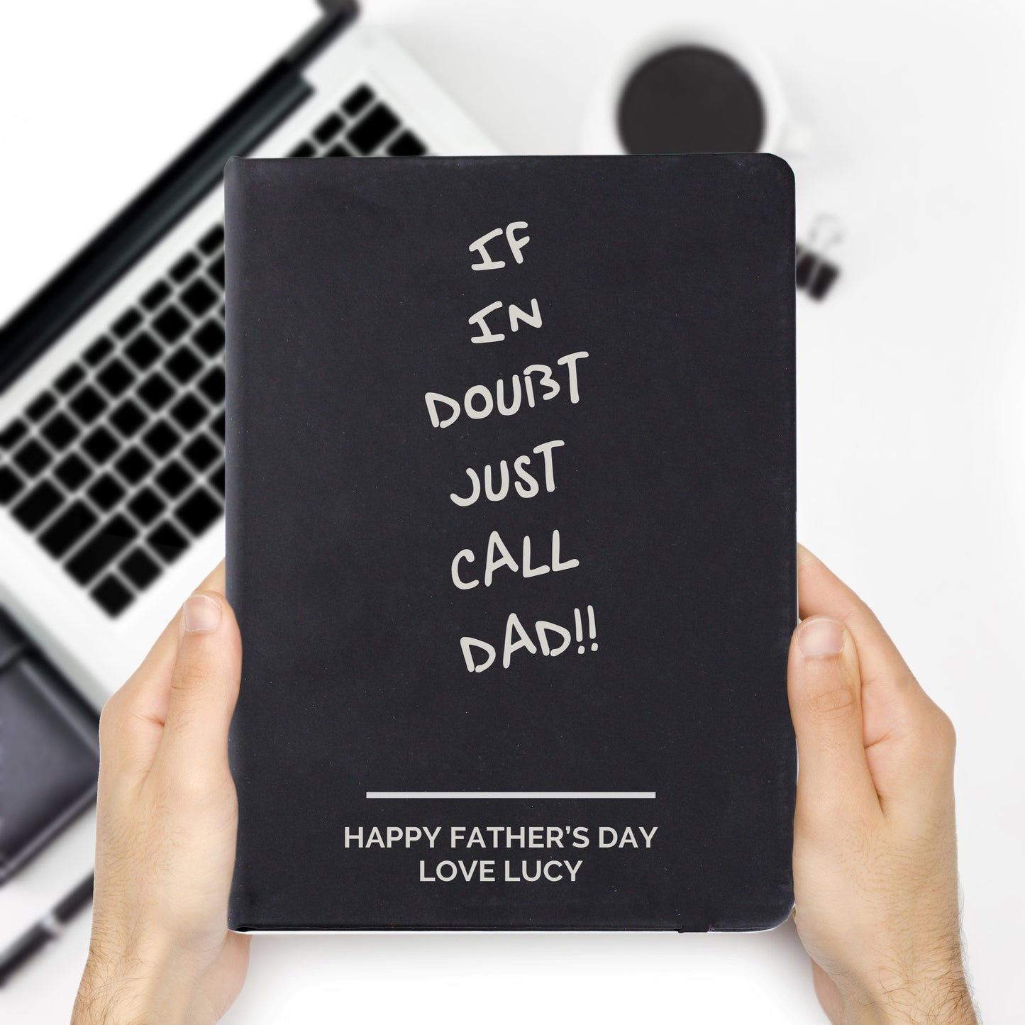 Personalised Free Text Black Hardback Notebook - image 3