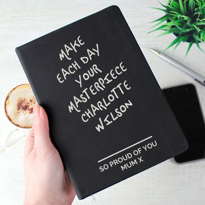 Personalised Free Text Black Hardback Notebook - image 4