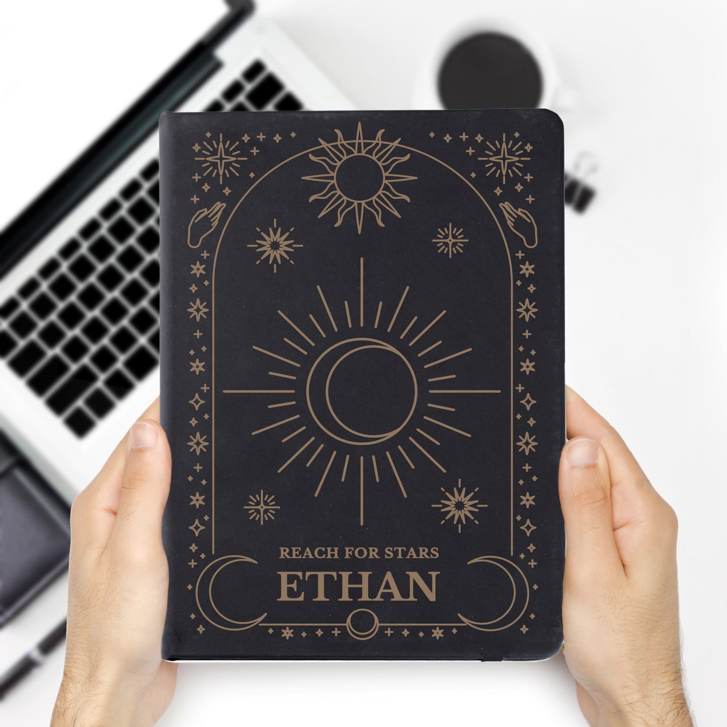 Personalised Celestial Black Hardback Notebook - image 2