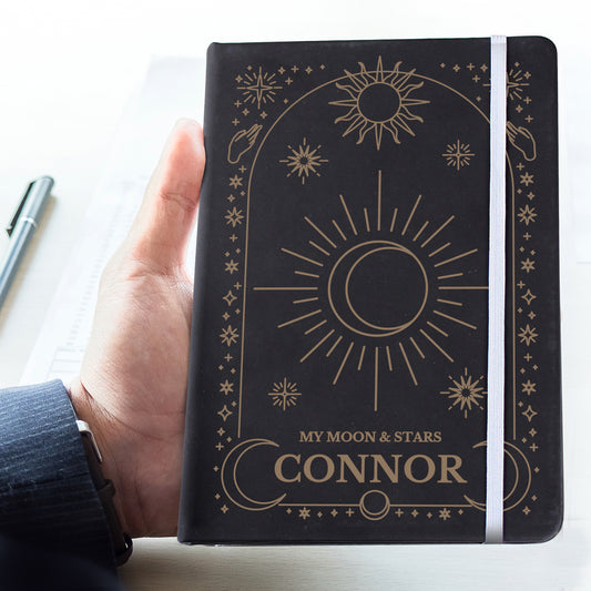Personalised Celestial Black Hardback Notebook - image 3