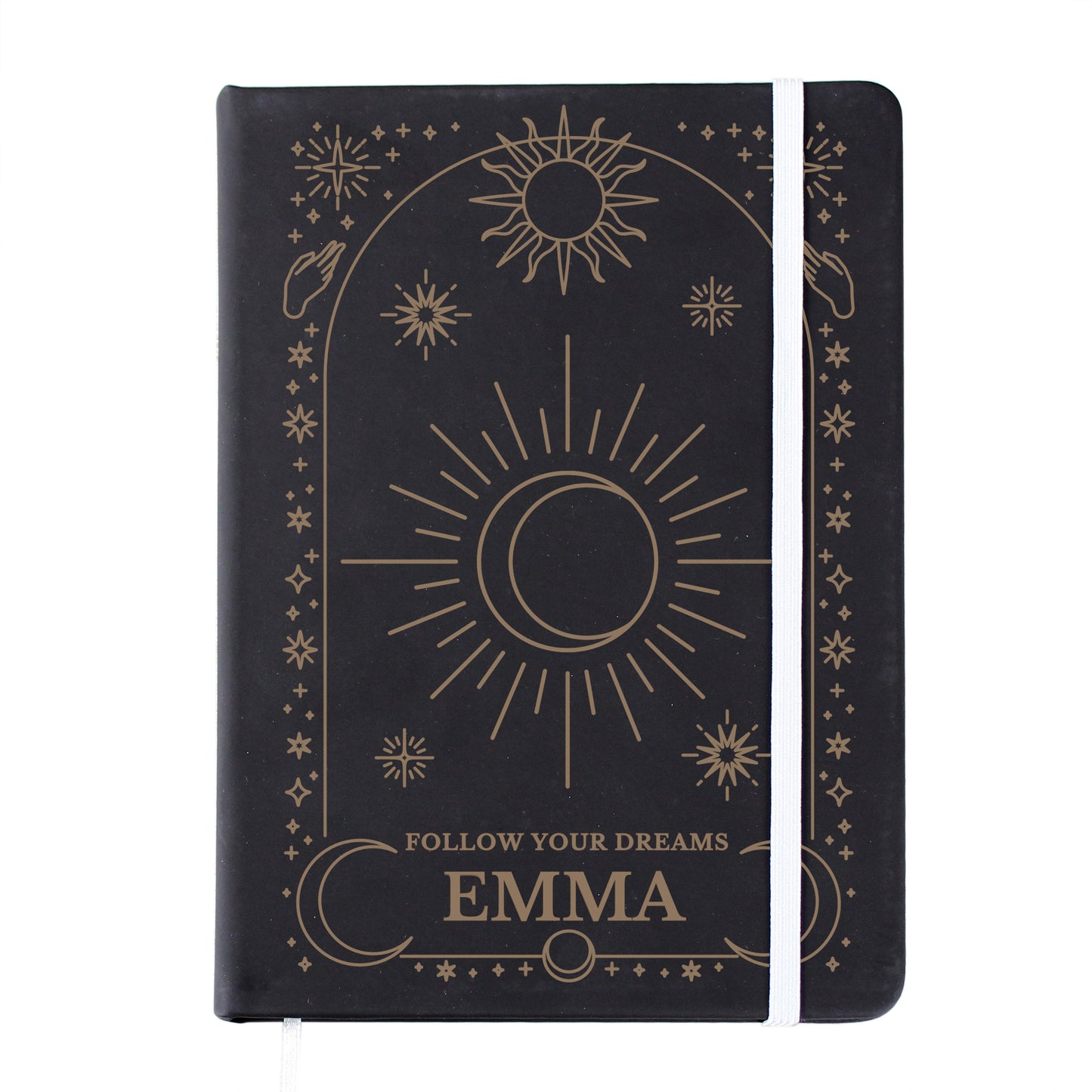 Personalised Celestial Black Hardback Notebook - image 5