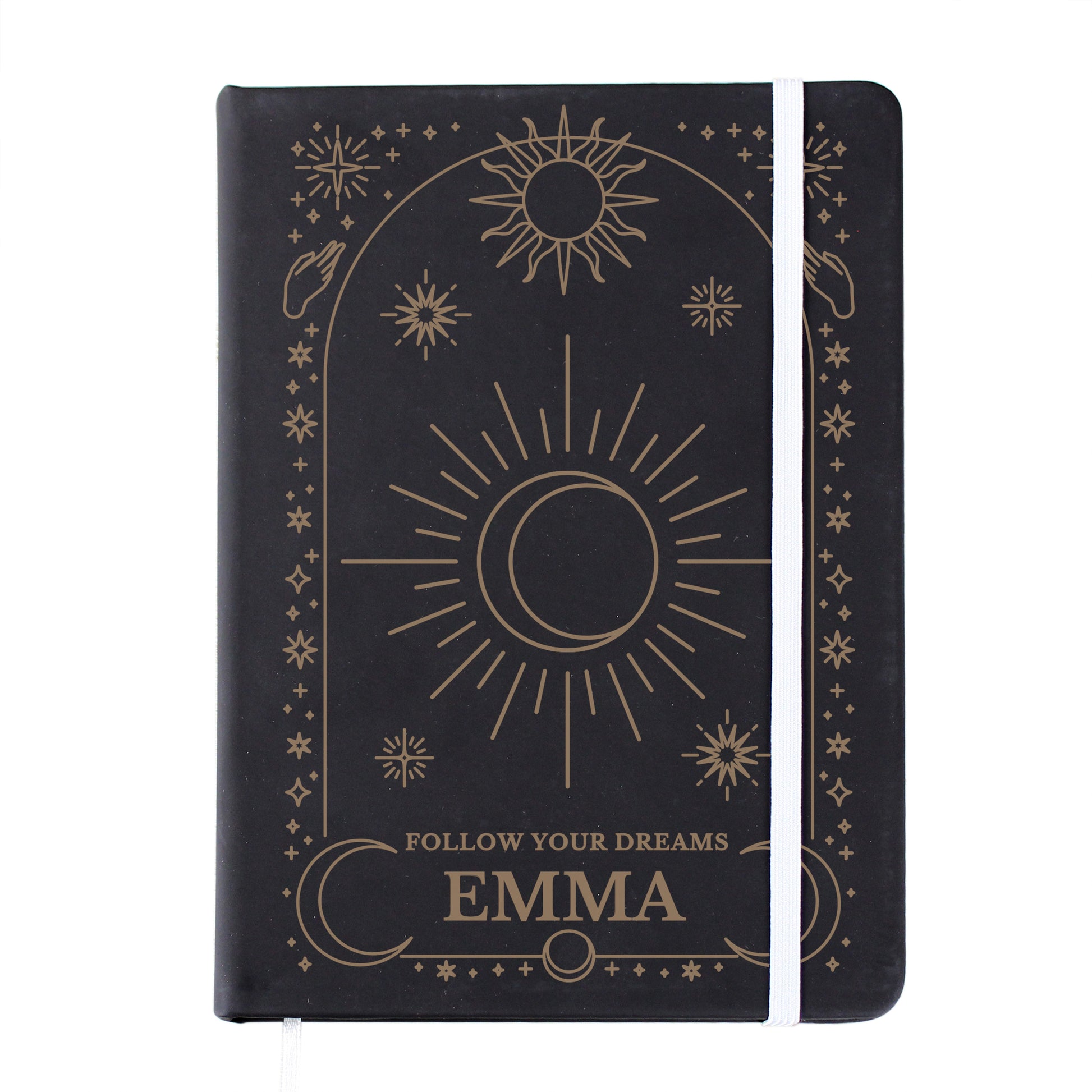 Personalised Celestial Black Hardback Notebook - image 5