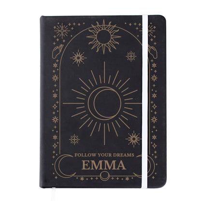 Personalised Celestial Black Hardback Notebook - image 5