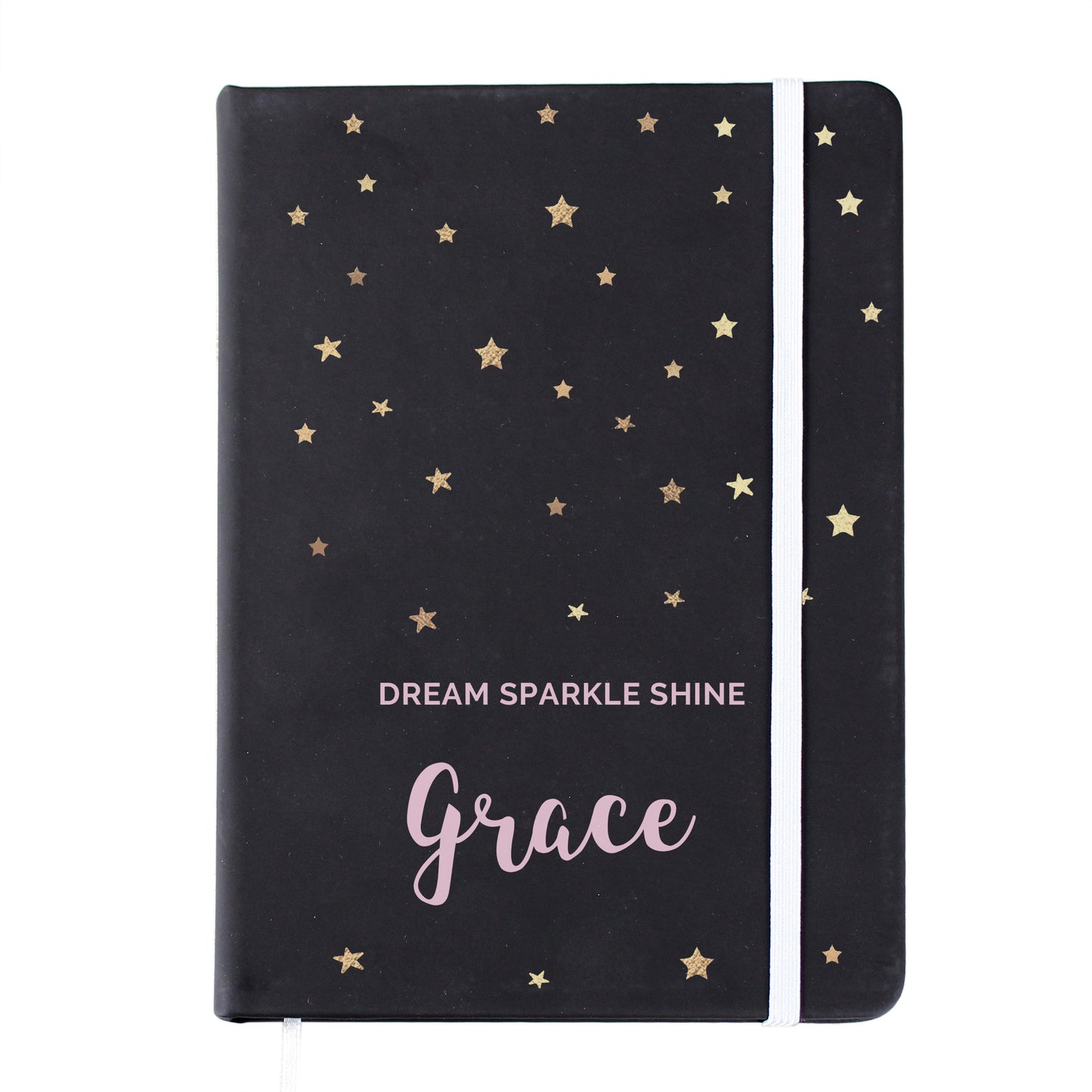 Personalised Starry Black Hardback Notebook - image 5