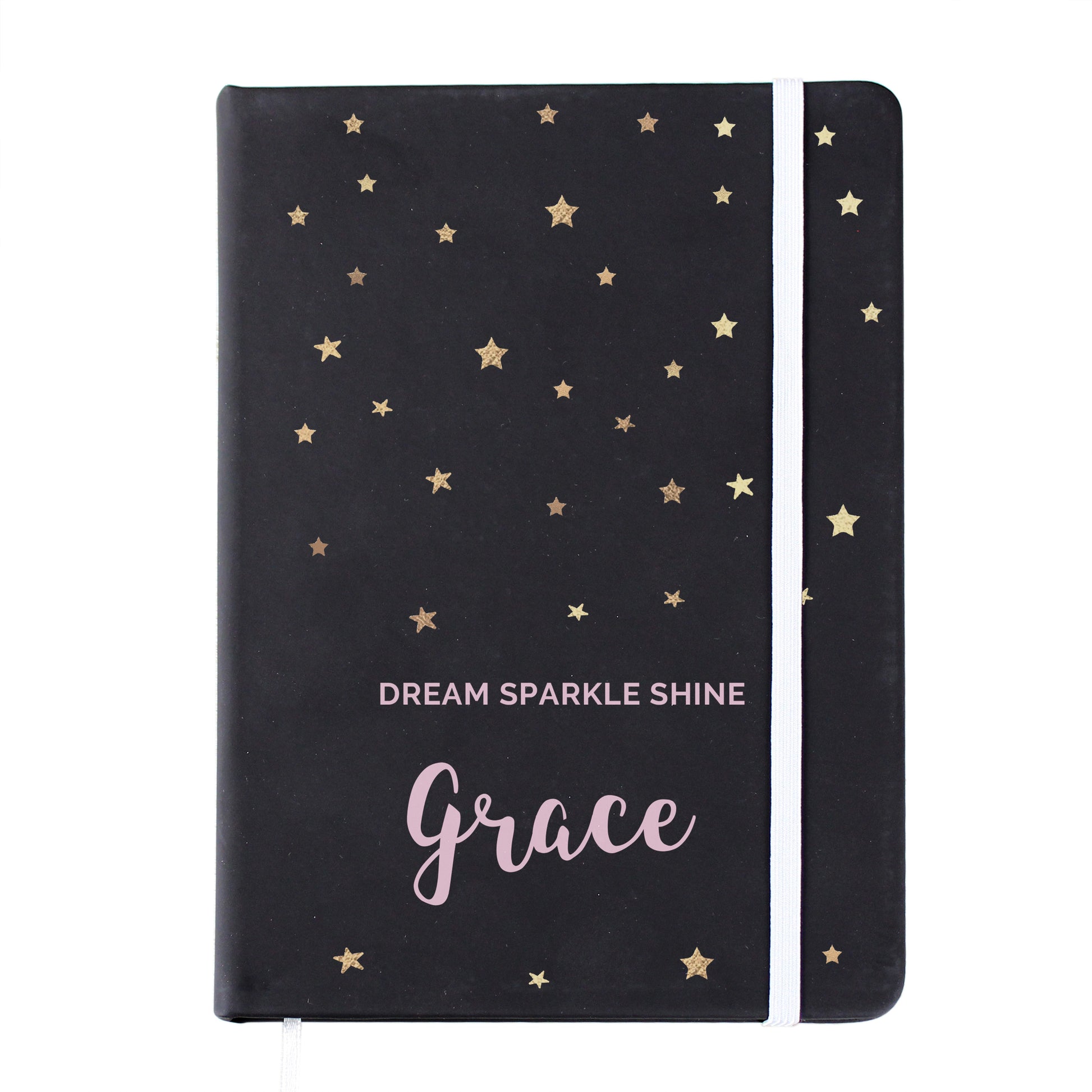 Personalised Starry Black Hardback Notebook - image 5