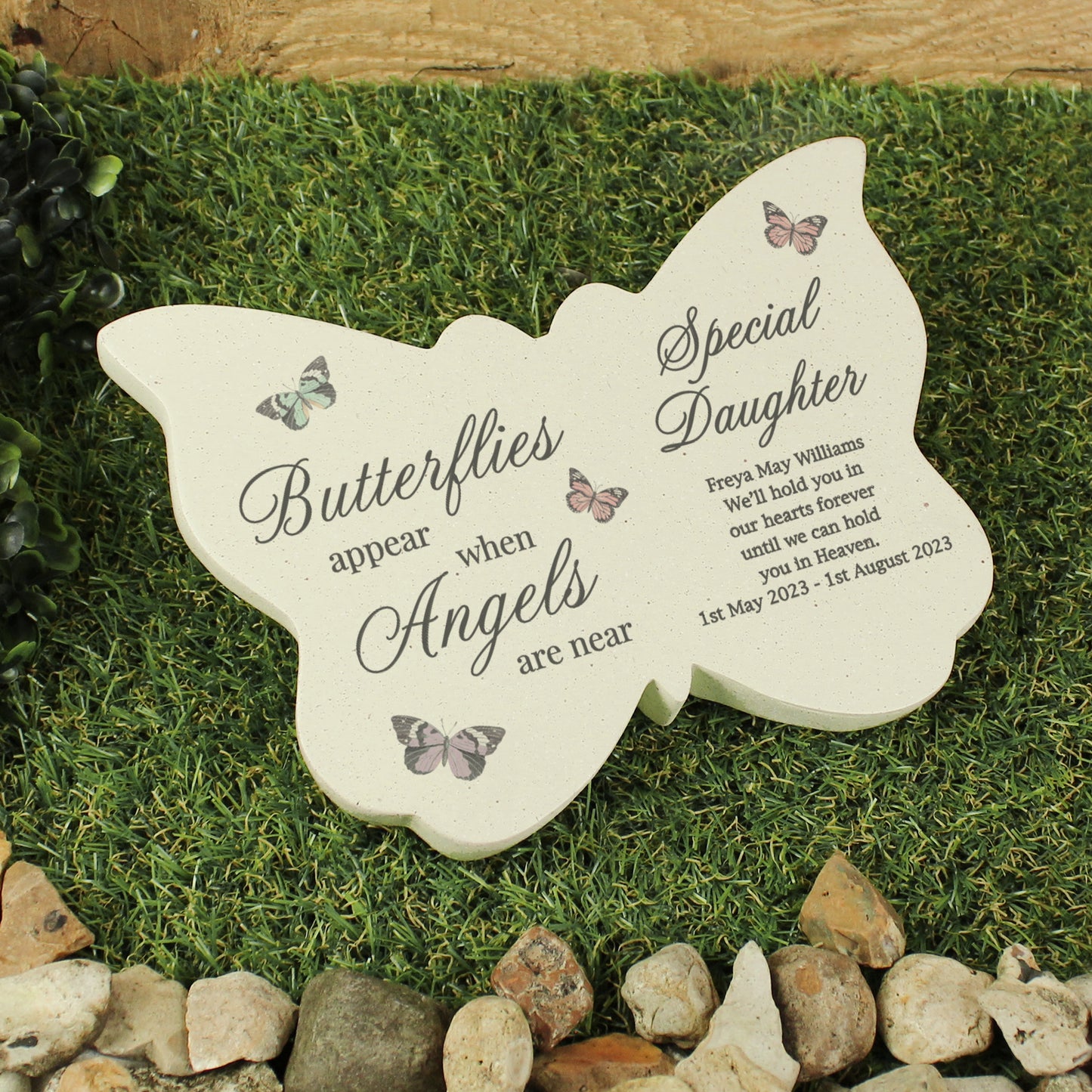 Personalised Butterflies Appear Memorial Printed Resin Butterfly - image 2