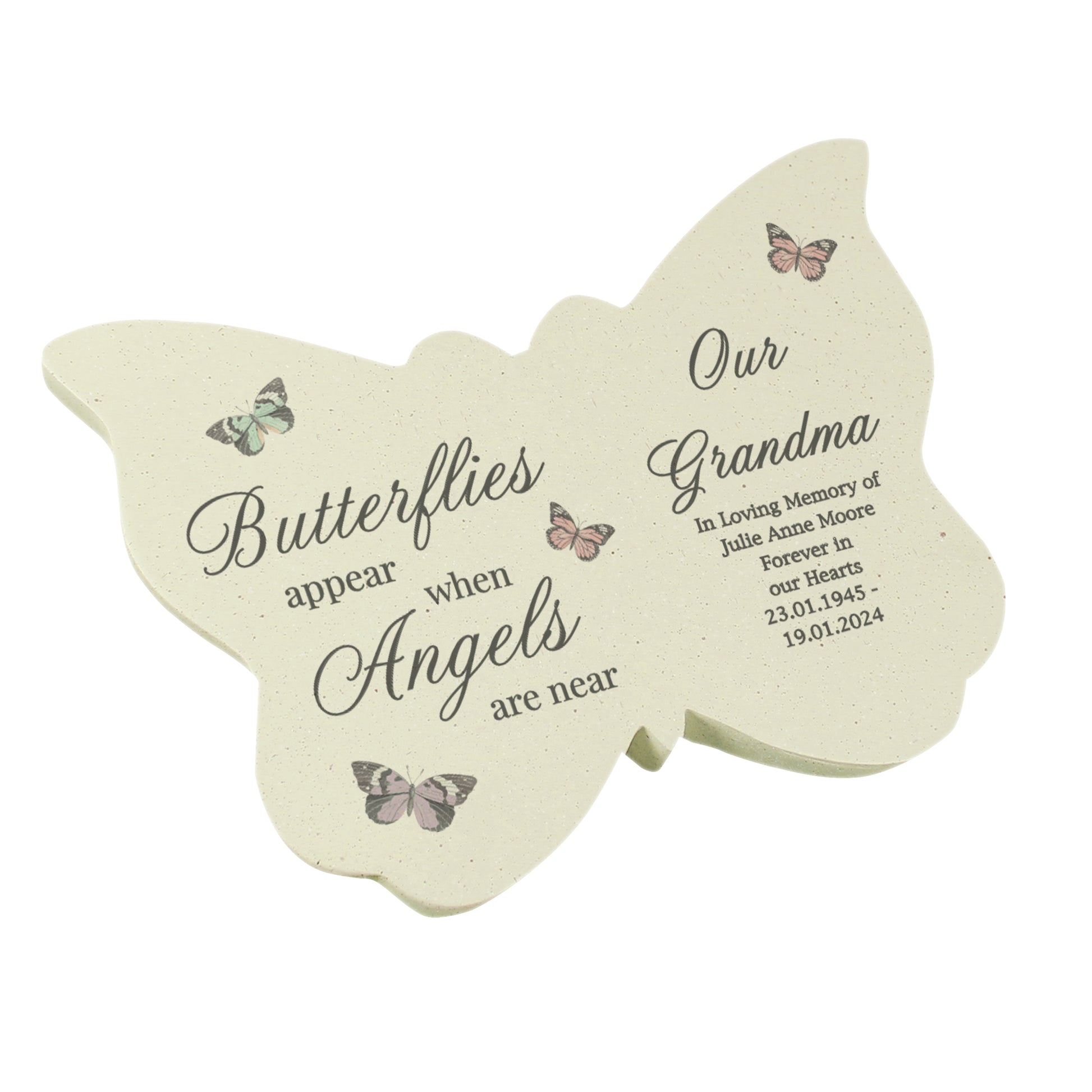 Personalised Butterflies Appear Memorial Printed Resin Butterfly - image 5