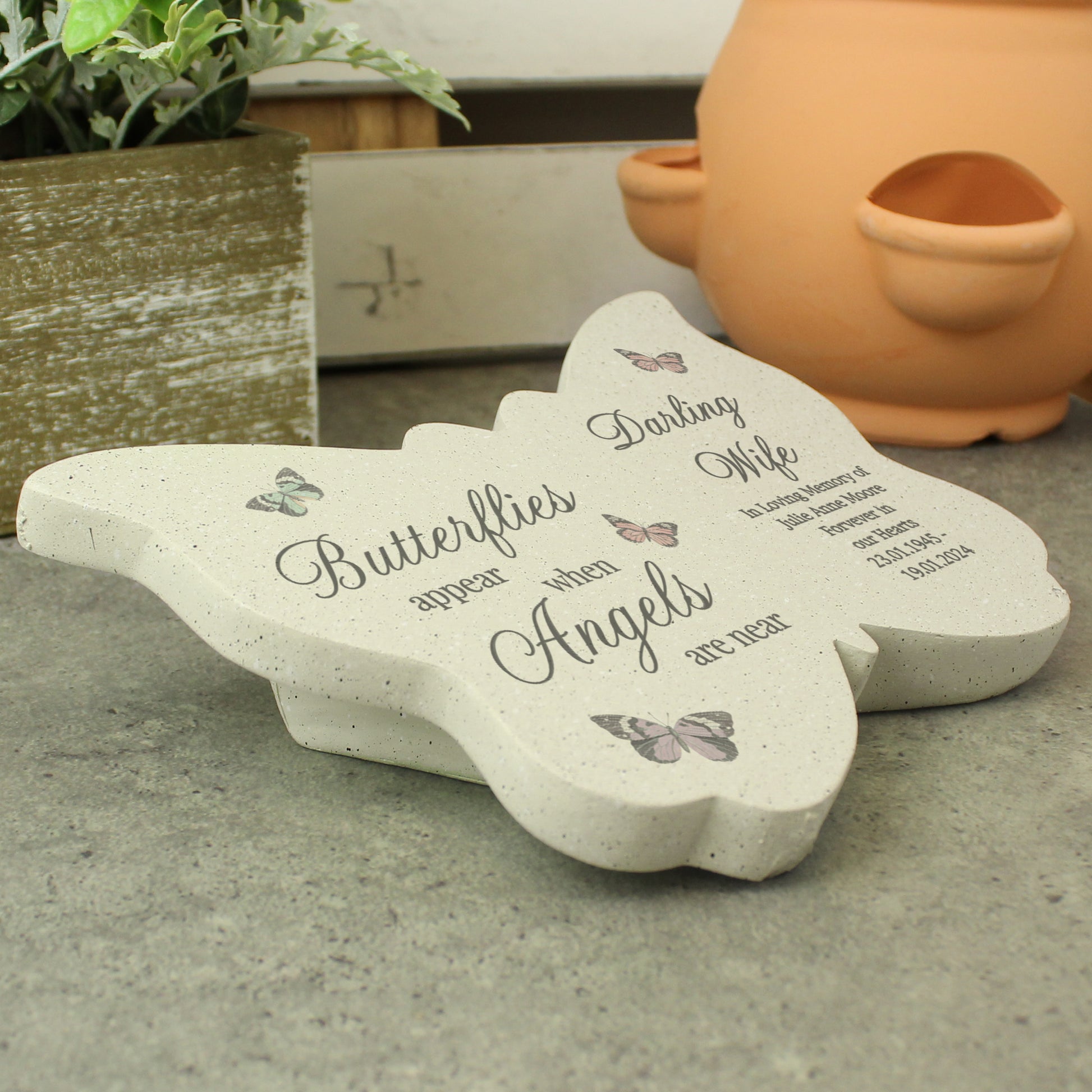 Personalised Butterflies Appear Memorial Printed Resin Butterfly - image 6