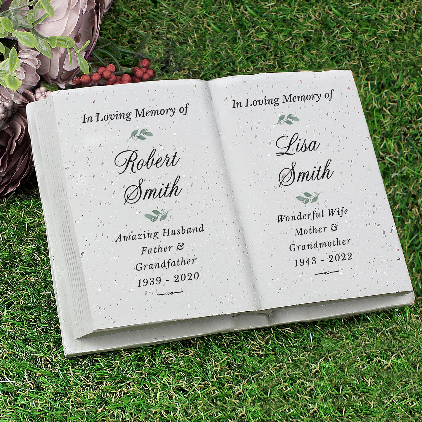 Personalised Couples In Loving Memory Resin Book - image 3