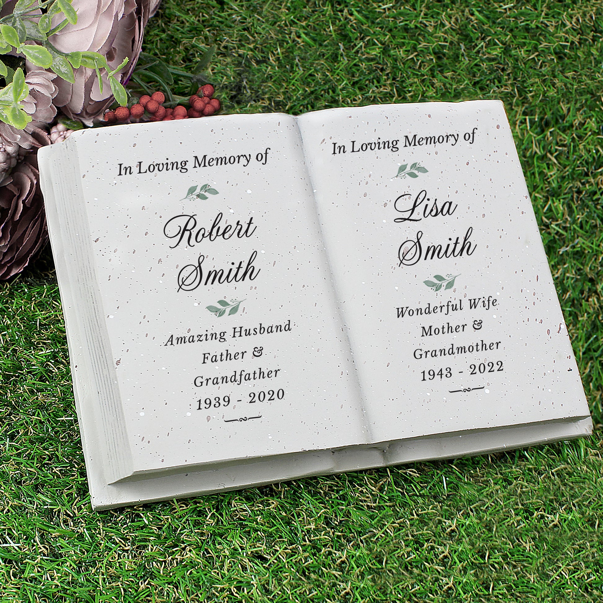 Personalised Couples In Loving Memory Resin Book - image 3