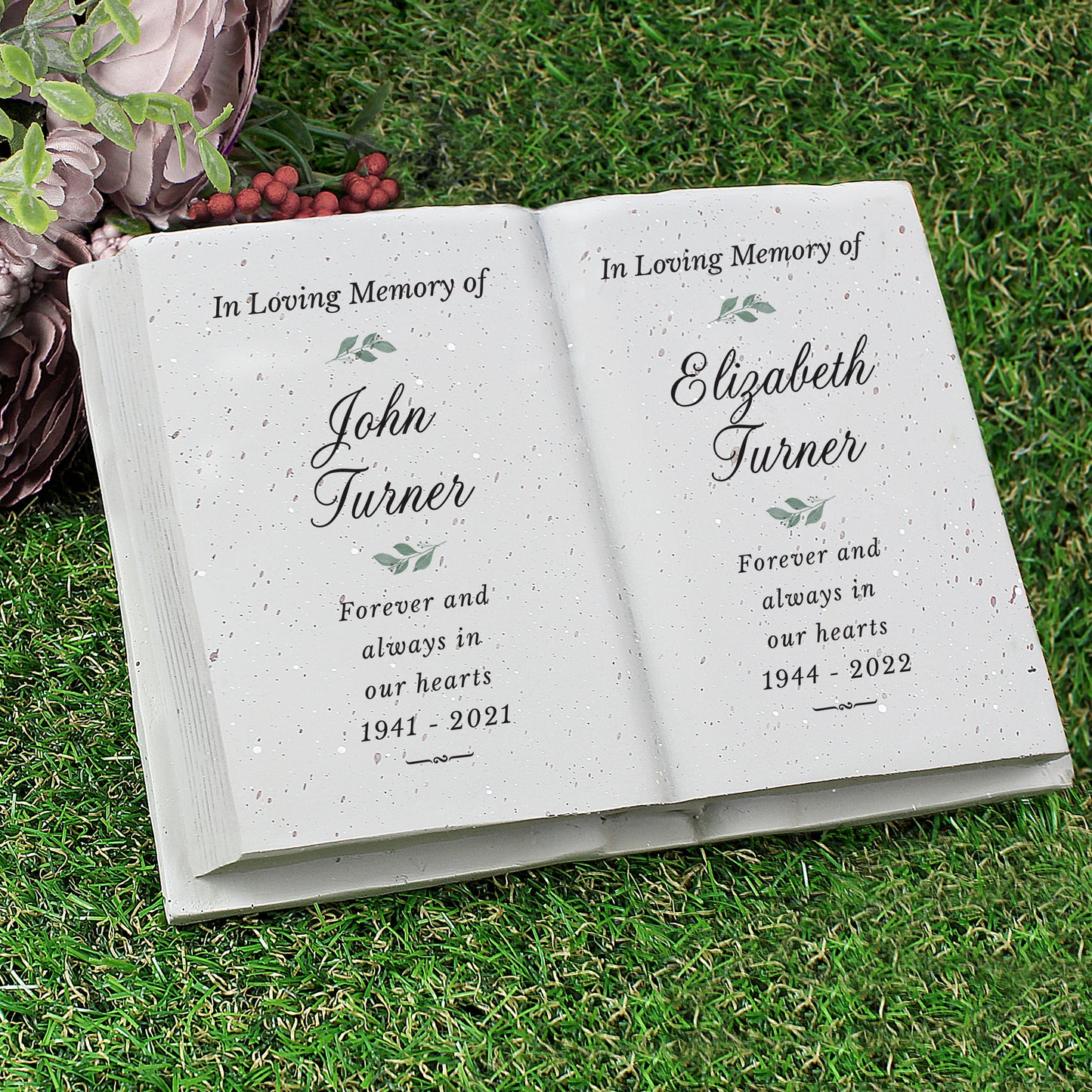 Personalised Couples In Loving Memory Resin Book - image 4