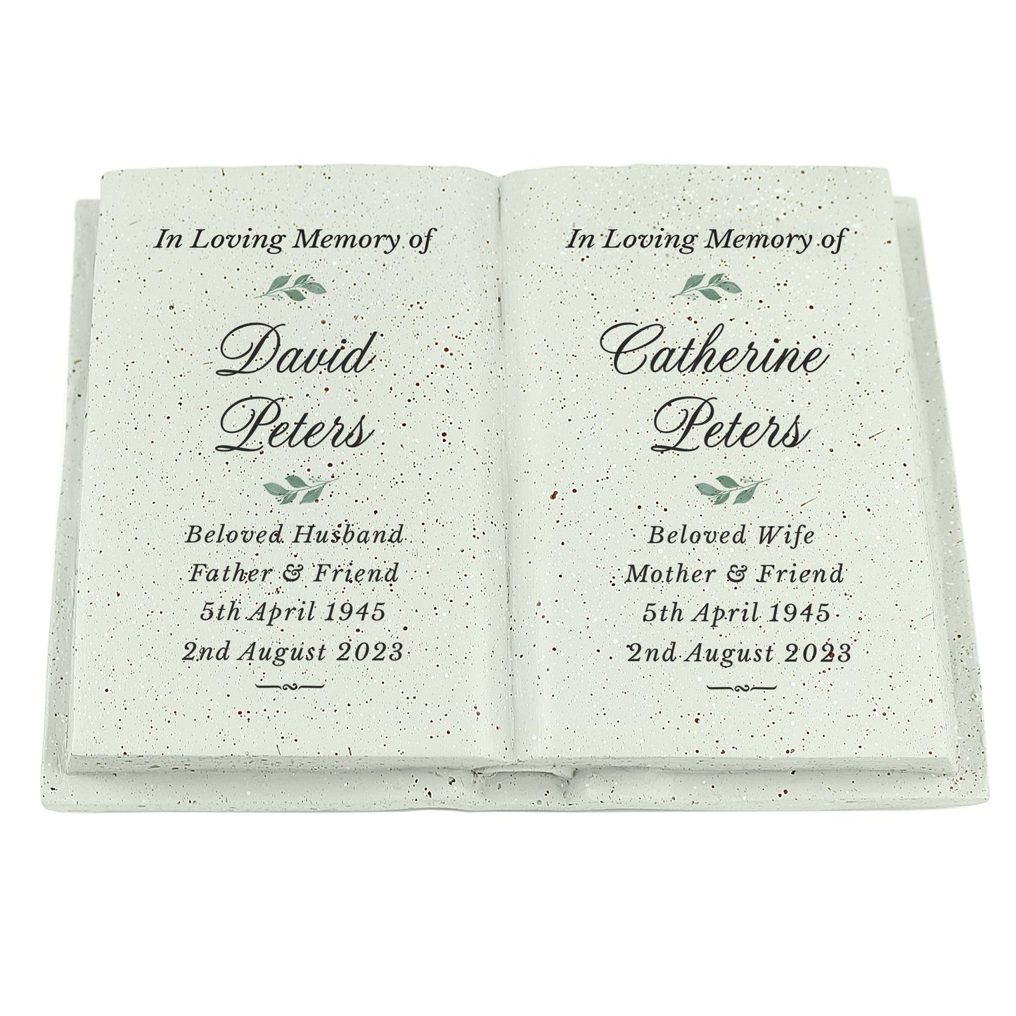 Personalised Couples In Loving Memory Resin Book - image 5