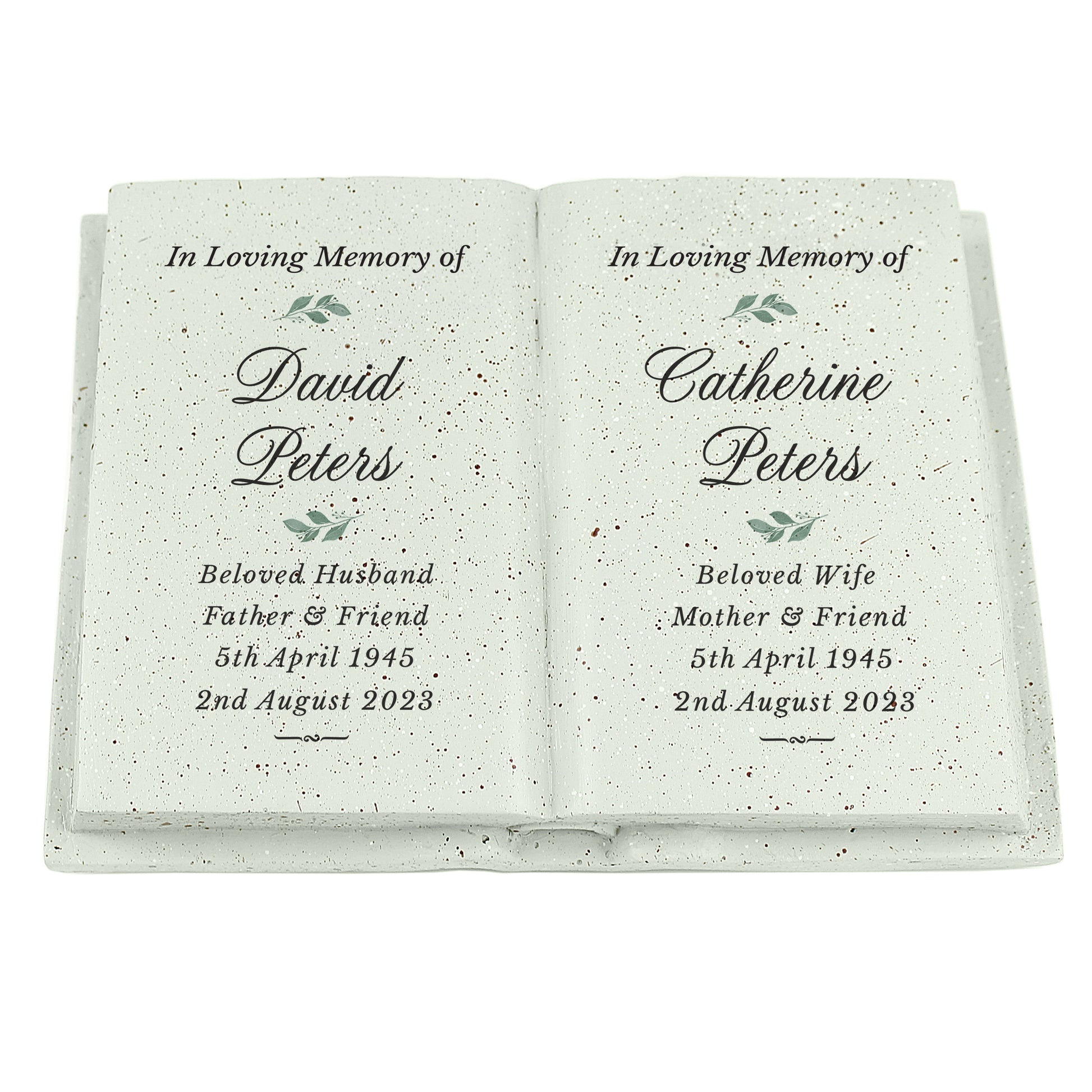 Personalised Couples In Loving Memory Resin Book - image 5