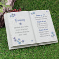 Personalised Forget Me Not Memorial Resin Book from Heartfelt Gifts