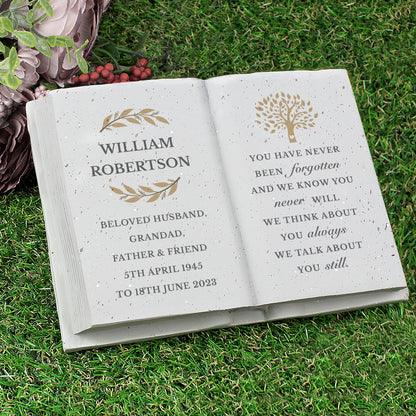 Personalised Family Tree Memorial Resin Book from Heartfelt Gifts
