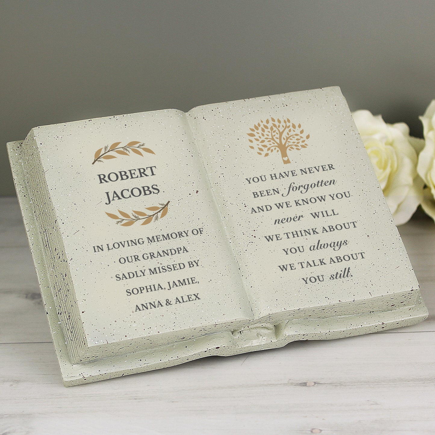 Personalised Family Tree Memorial Resin Book - image 2