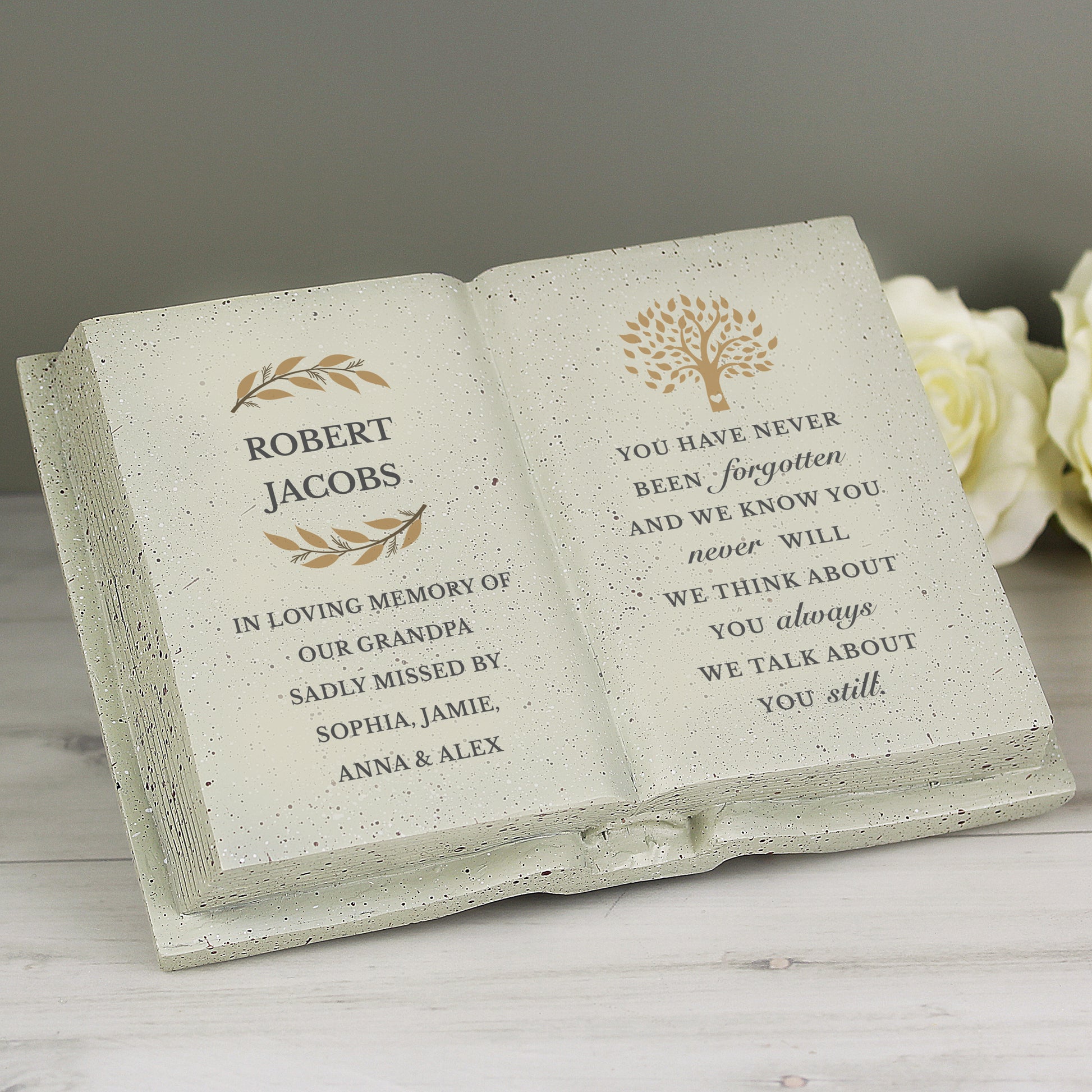 Personalised Family Tree Memorial Resin Book - image 2