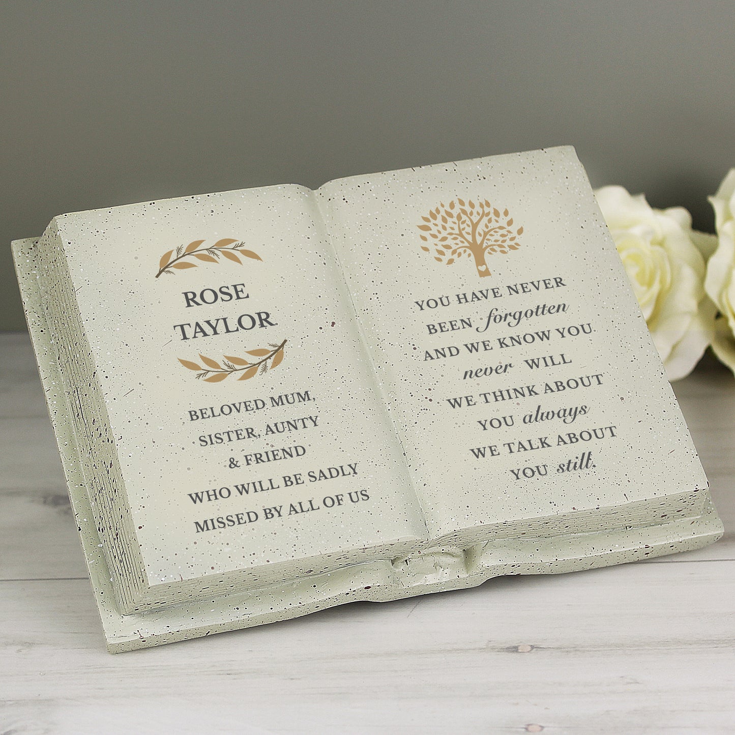 Personalised Family Tree Memorial Resin Book - image 4