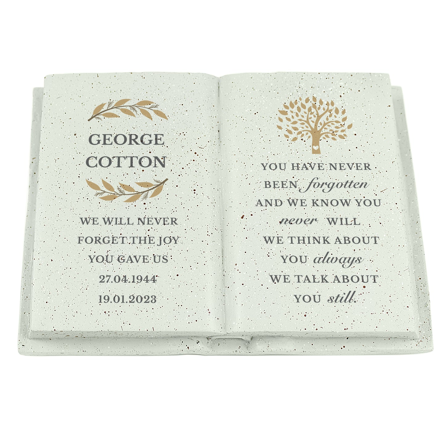 Personalised Family Tree Memorial Resin Book - image 5
