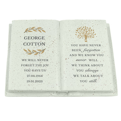 Personalised Family Tree Memorial Resin Book - image 5