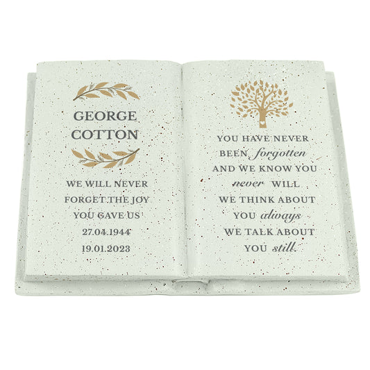 Personalised Family Tree Memorial Resin Book - image 5