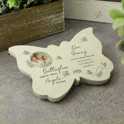 Personalised Butterflies Appear Photo Upload Memorial Resin Butterfly from Heartfelt Gifts