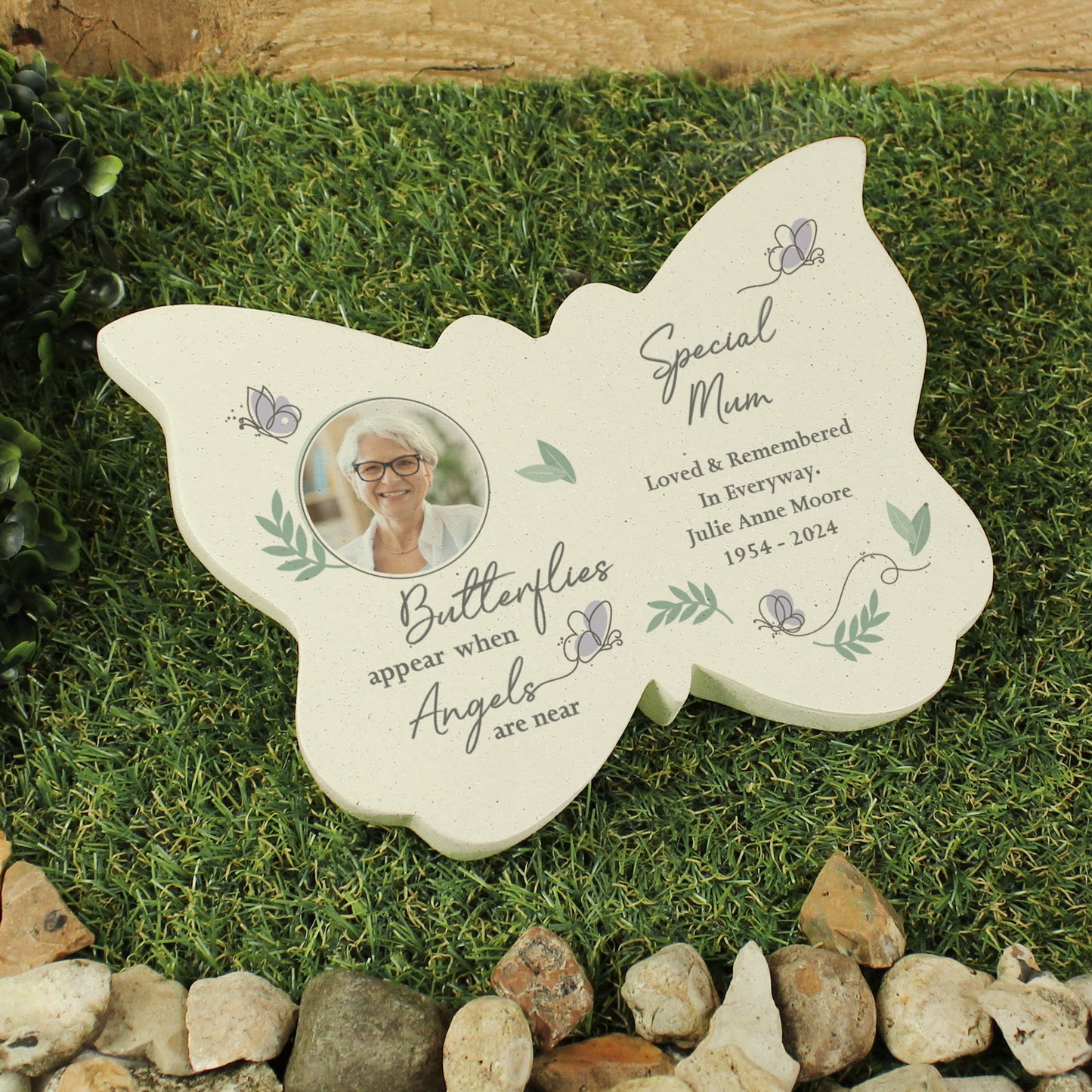 Personalised Butterflies Appear Photo Upload Memorial Resin Butterfly - image 2