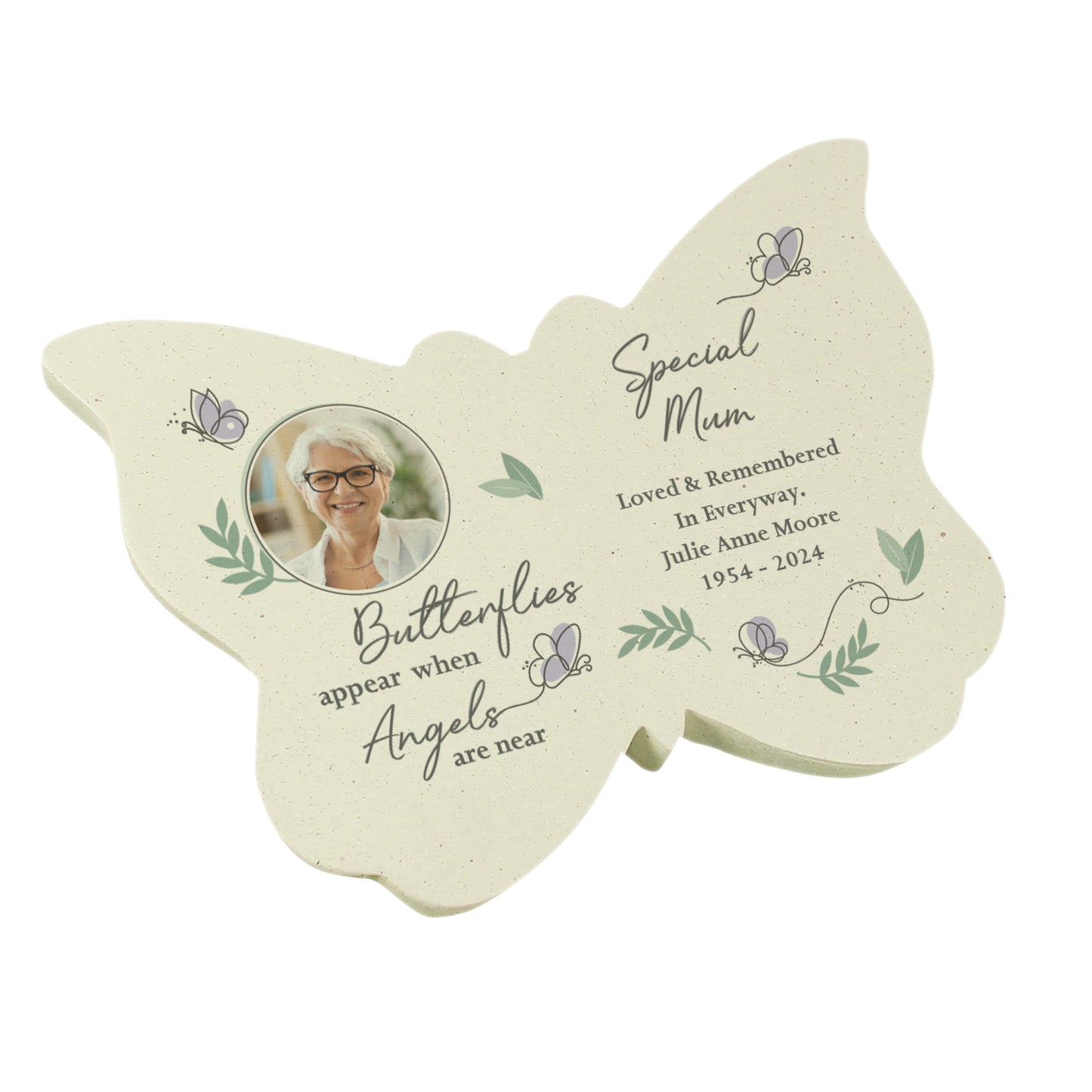 Personalised Butterflies Appear Photo Upload Memorial Resin Butterfly - image 5