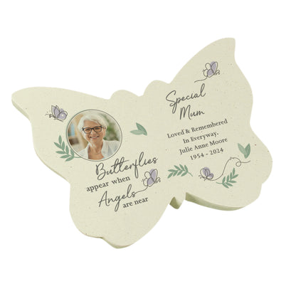 Personalised Butterflies Appear Photo Upload Memorial Resin Butterfly - image 5