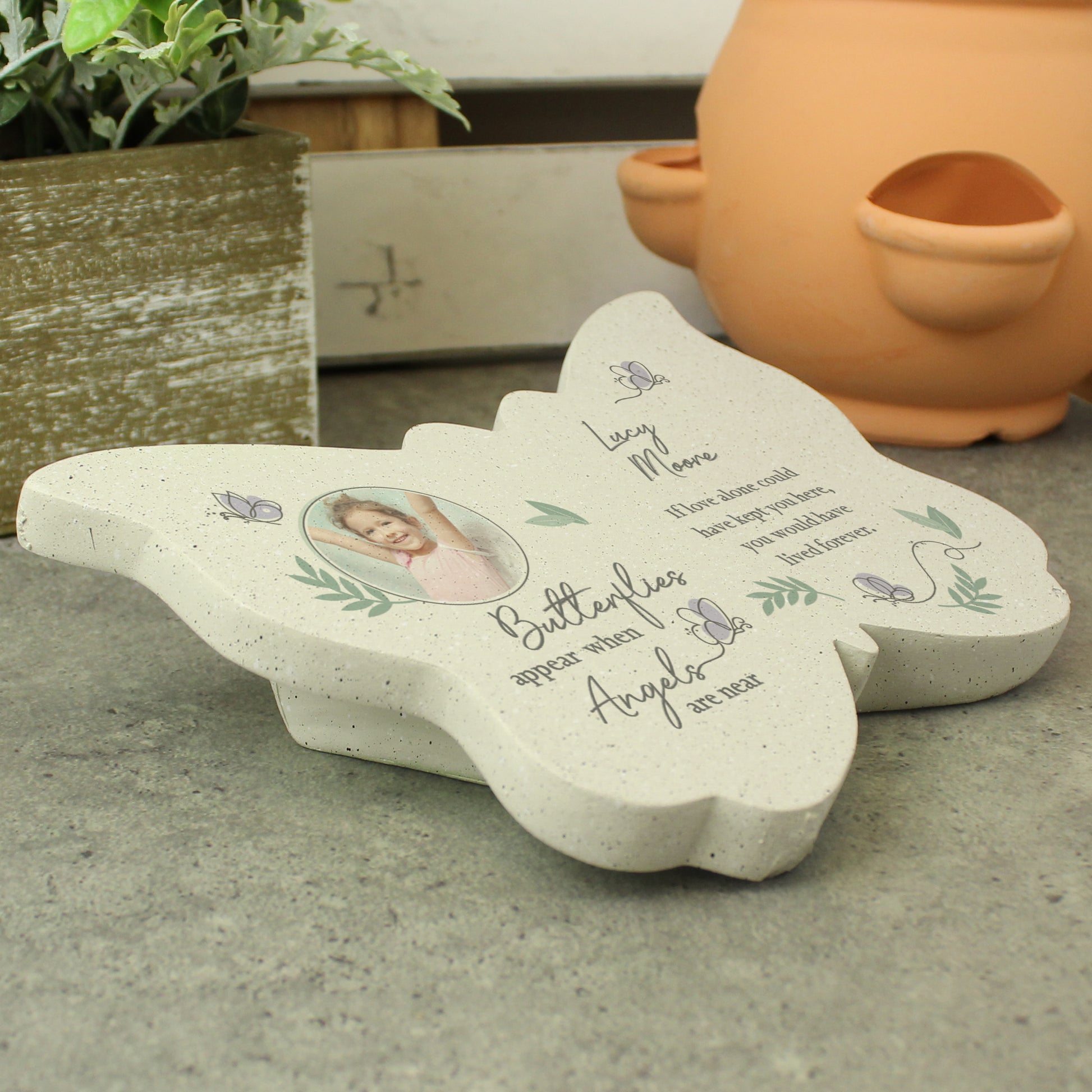 Personalised Butterflies Appear Photo Upload Memorial Resin Butterfly - image 6